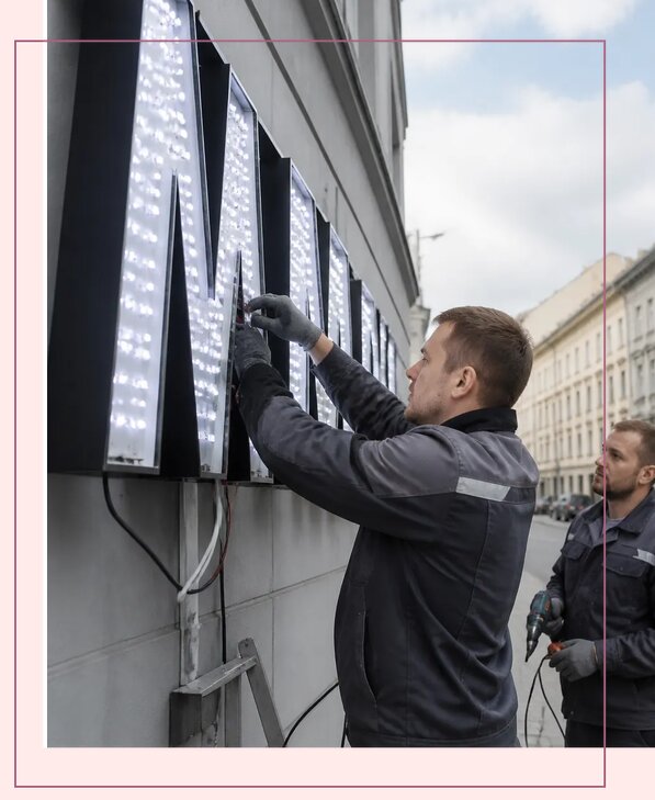 Изготовление и монтаж светодиодных LED вывесок в Орле