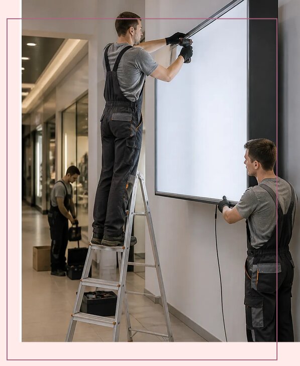 Изготовление лайтбоксов для торгового центра в Орле